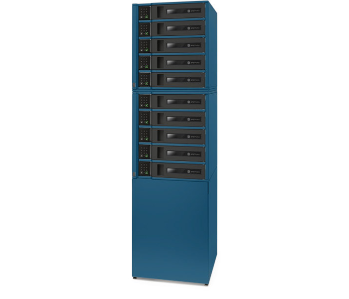 10 Bay Charging Locker Side Topaz
