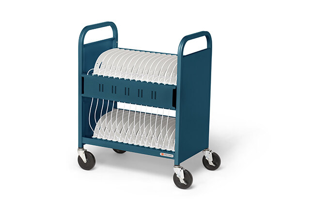 Bretford-CUBE-Transport-Pro-Pre-Wired-Topaz-Side-Angle