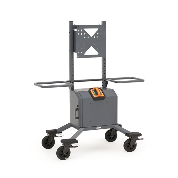bretford cordless Explorer display cart left