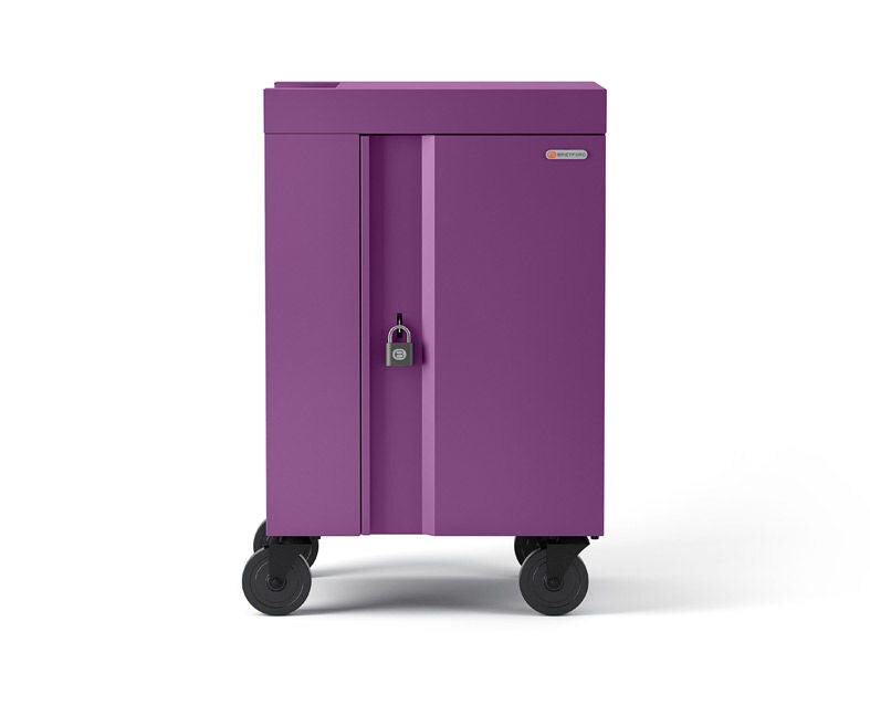Bretford CUBE Cart Mini in orchid color, front view
