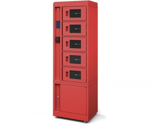 5 Bay Locker Side Red
