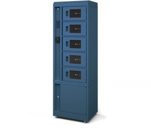 TechGuard Connect Charging Locker in Topaz color, side view