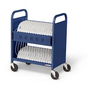 Bretford-CUBE-Transport-Pro-Pre-Wired-Royal-Blue-Side-Angle