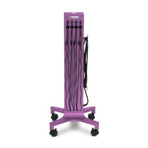 Bretford CUBE Tower Pre-Wired in orchid color, front view