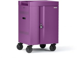 Bretford Cube Cart Mini in Orchid color, side view
