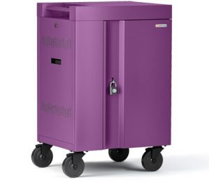 Bretford Cube Cart Mini in Orchid color, side view