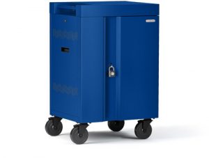 Bretford Cube Cart Mini in Royal Blue color, side view