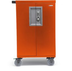 Bretford CORE X Cart in tangerine color, front view