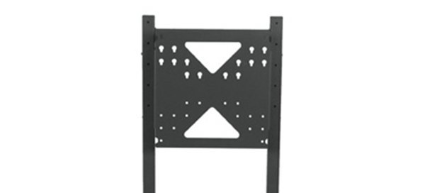close-up front view of the TV mount of a Bretford Explorer Display Cart